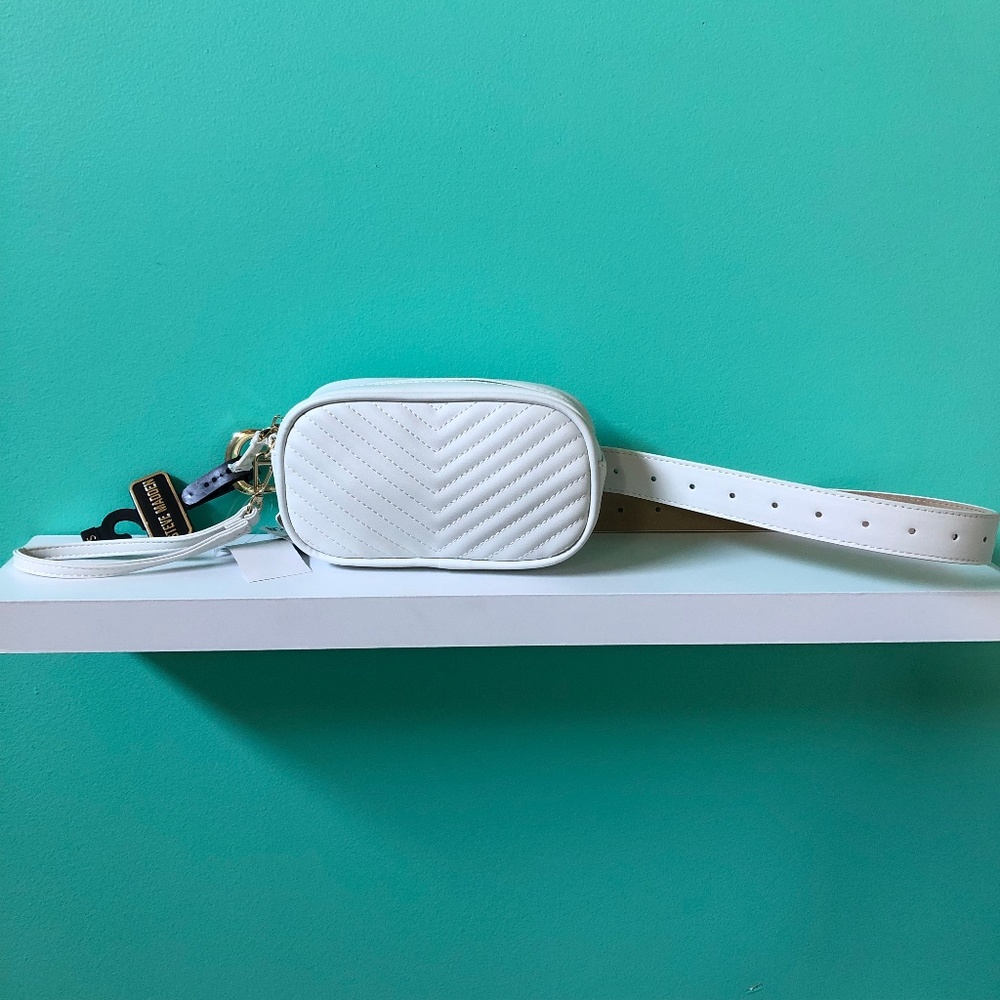 NEW! White Steve Madden Belt Bag